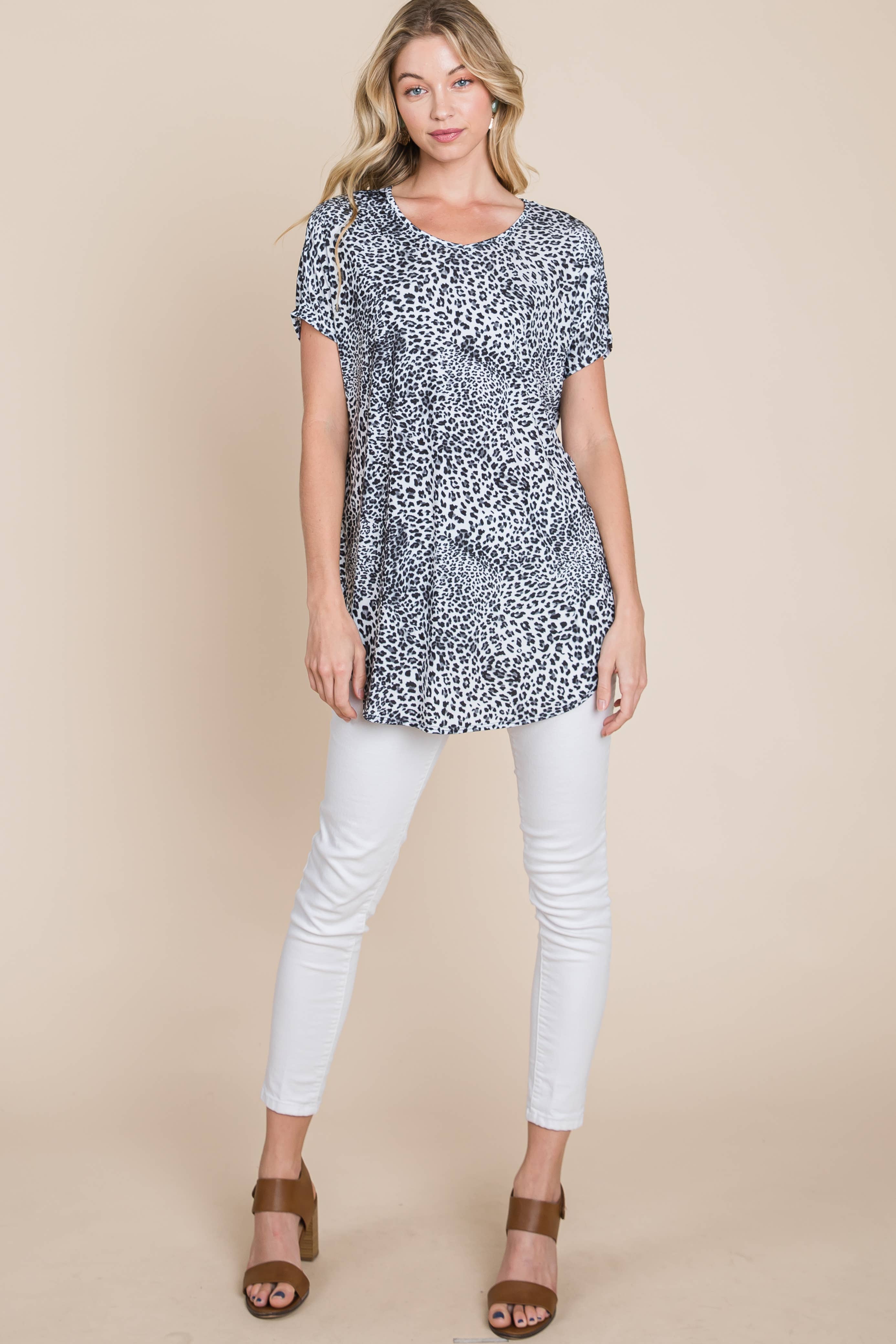 BOMBOM - Wholesale Tunic - Women's - TA1279-LE Leopard Print Tunic Top9