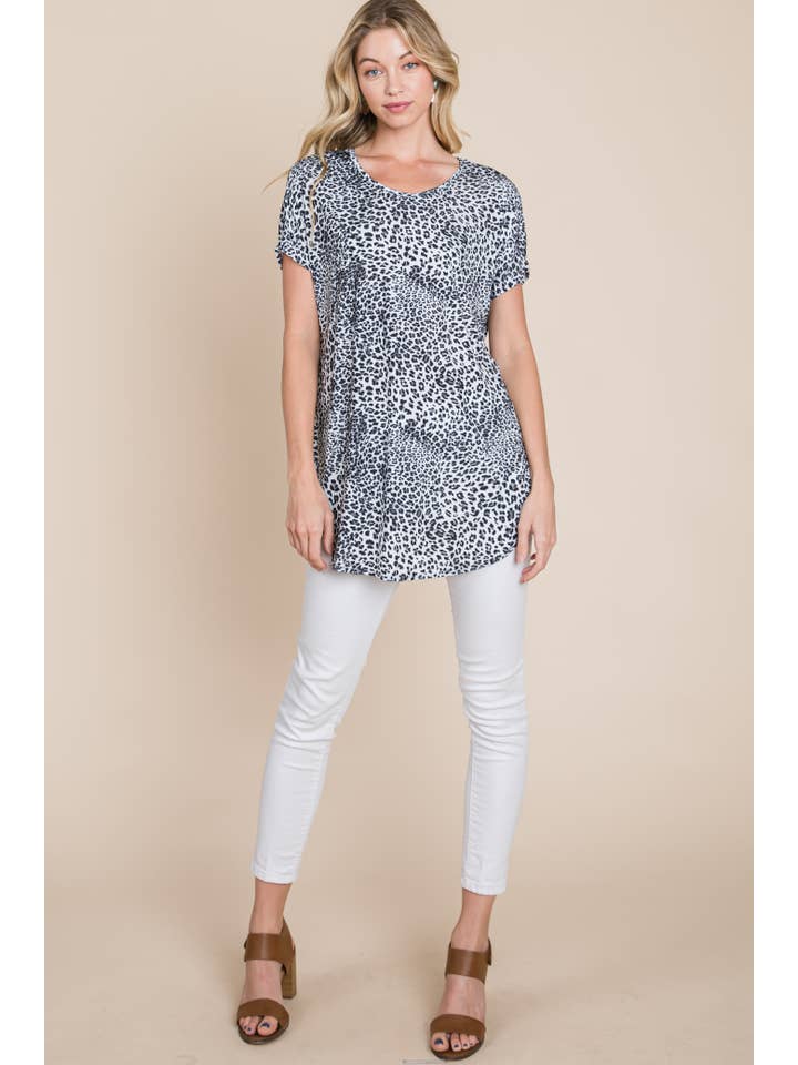 BOMBOM - Wholesale Tunic - Women's - TA1279-LE Leopard Print Tunic Top9