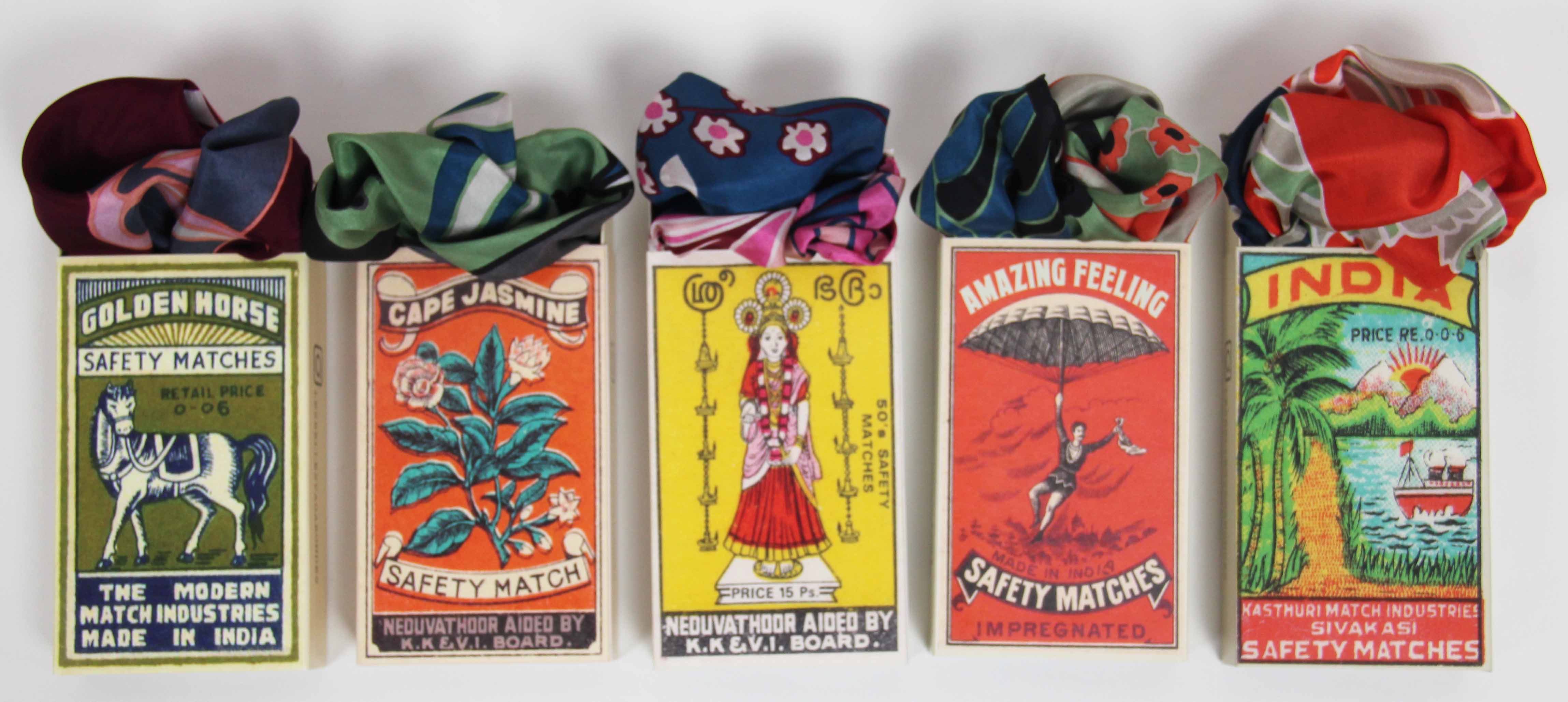 Les Belles Vagabondes - Wholesale Head Scarf - Women's - Mini Agami Marine Navy2