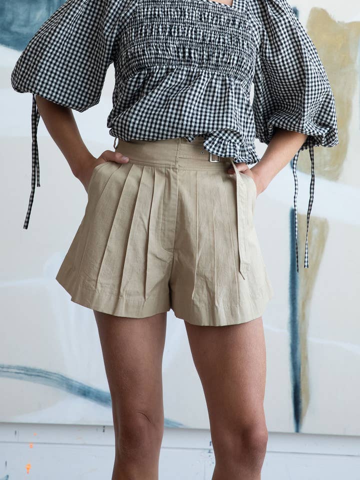 Short Siv en coton blanc pour la vente par TEIJA