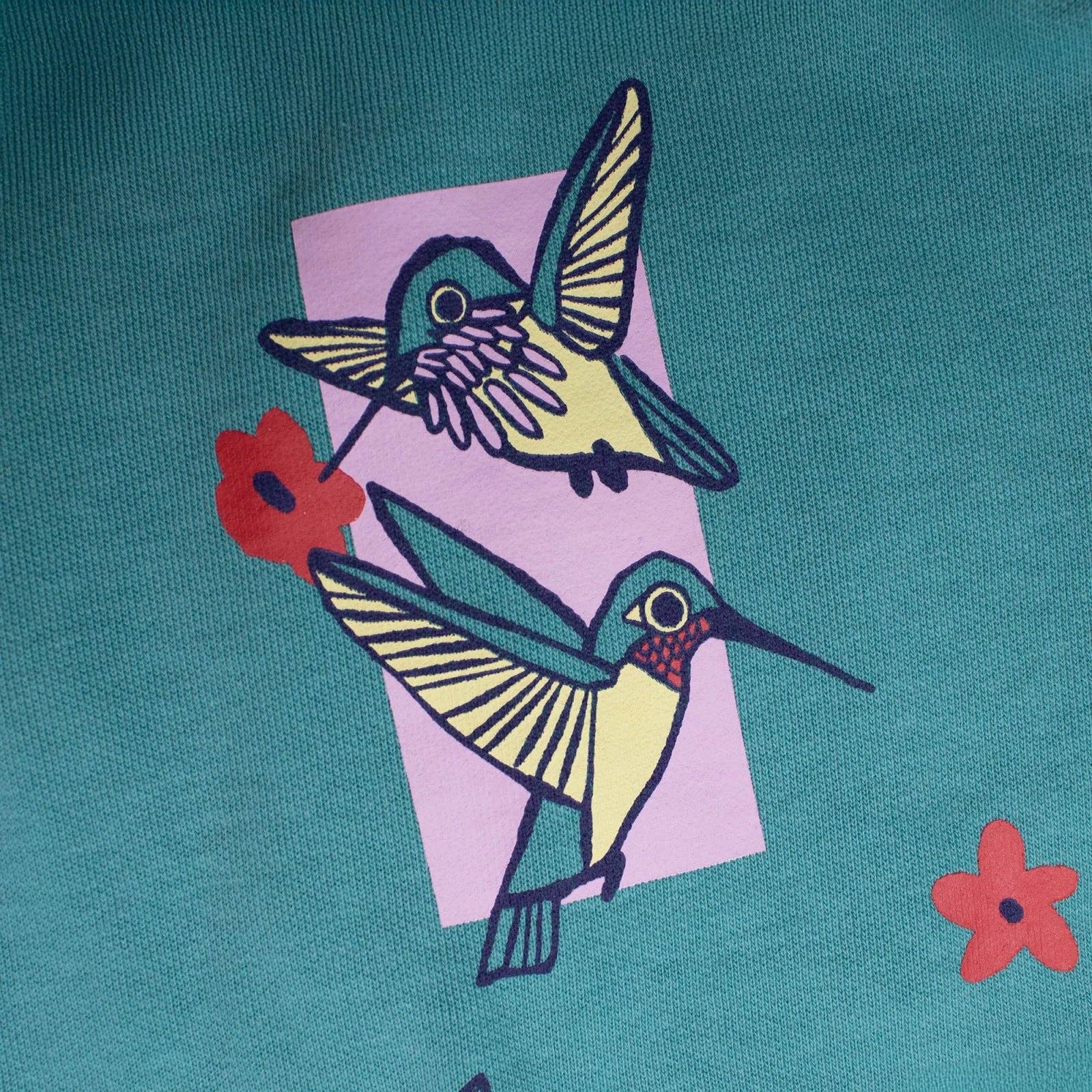Seafoam Hummingbirds Sweatshirt for wholesale on Faire2