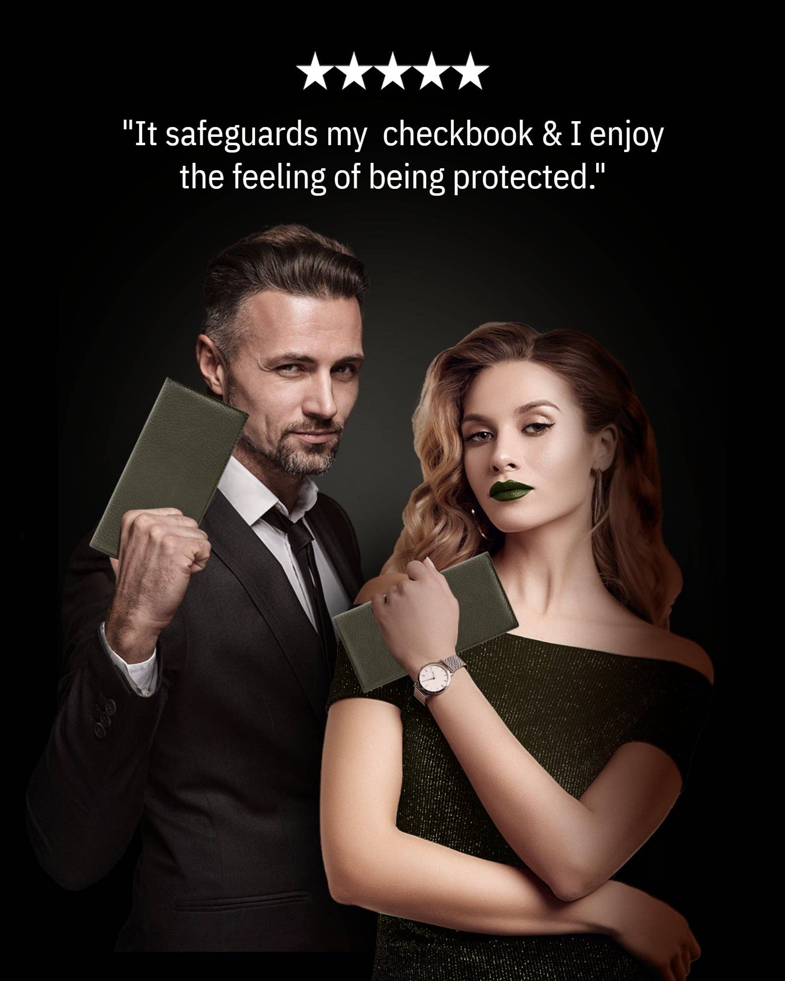 Access Denied Accessories - Wholesale Wallet - Unisex - Genuine Leather Checkbook Cover For Women &Men RFID Blocking88