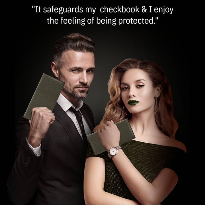 Access Denied Accessories - Wholesale Wallet - Unisex - Genuine Leather Checkbook Cover For Women &Men RFID Blocking88