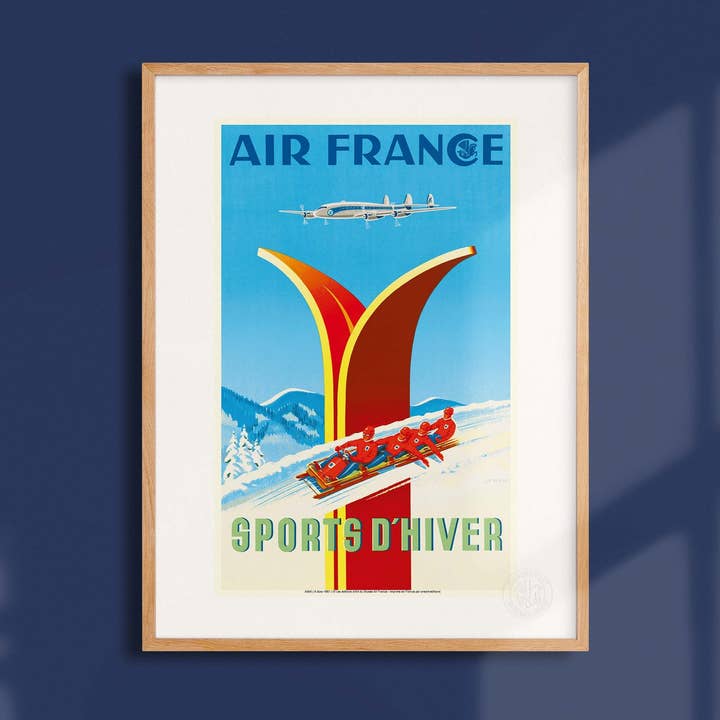 Oneart – wholesale Poster – Air France-affisch / Vintersport - AFL00484