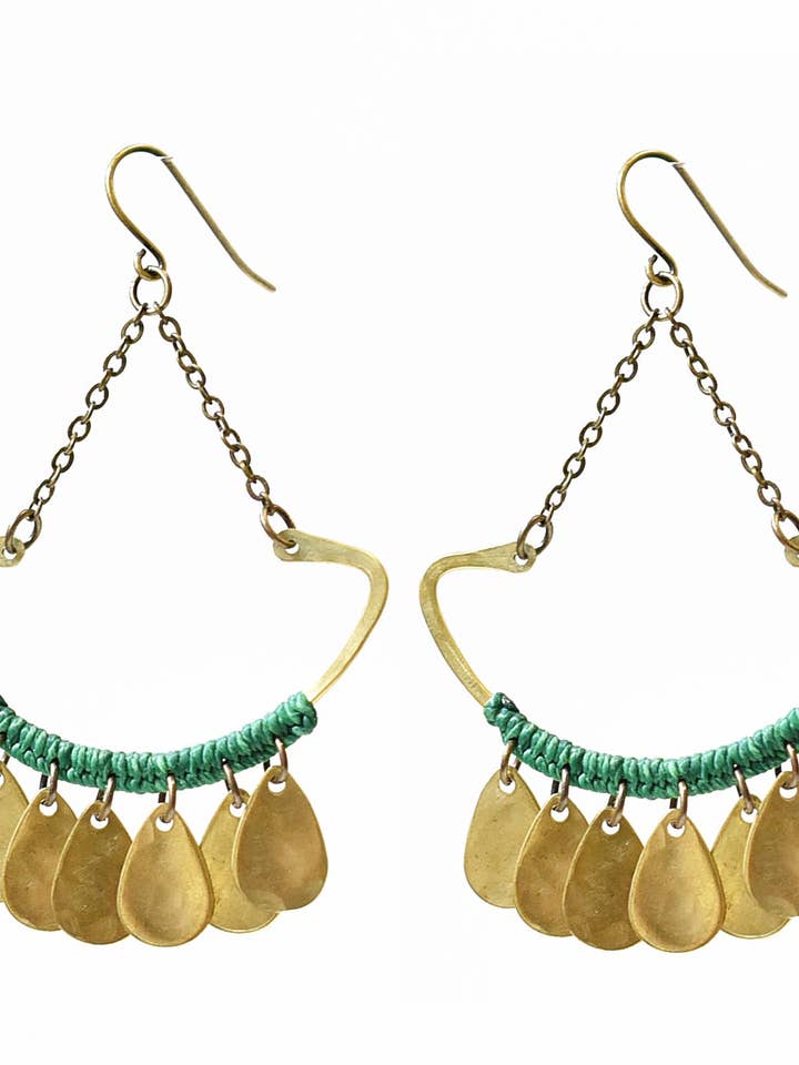 Boucles d'oreilles frange pluie pour la vente par AMiRA jewelry