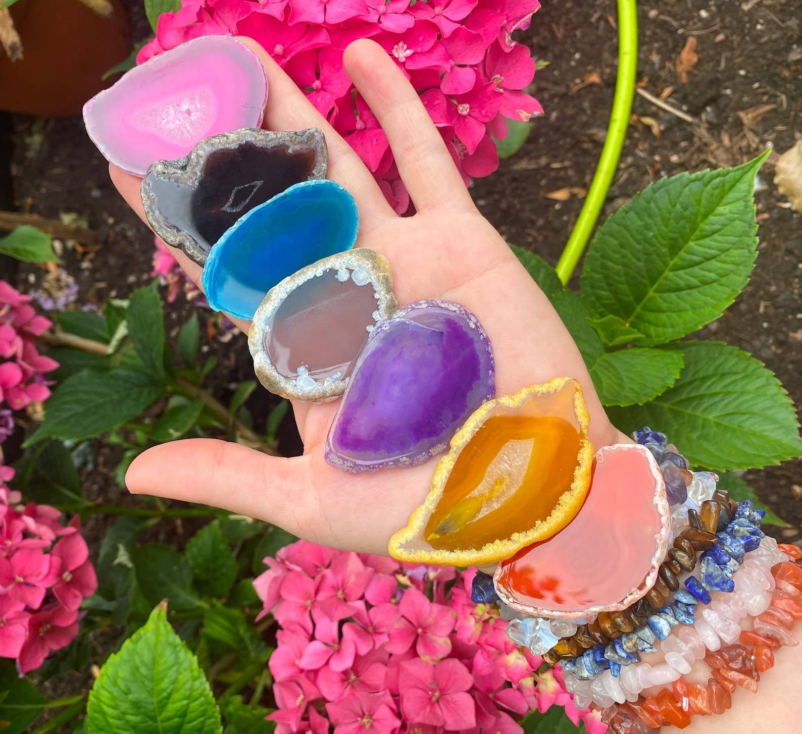 Elf Kendal Hippies – wholesale Spiritual stone/crystal – Agate slice crystal slice gemstone slice rainbow agate Elf3