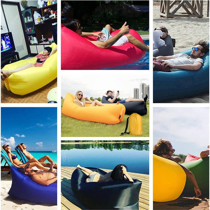 VIGOR - Wholesale Inflatables - Premium Quality Air Lounger Inflatable Sofa Hammock-Portable,Water Proof Bag-for Travelling(10 Pack)