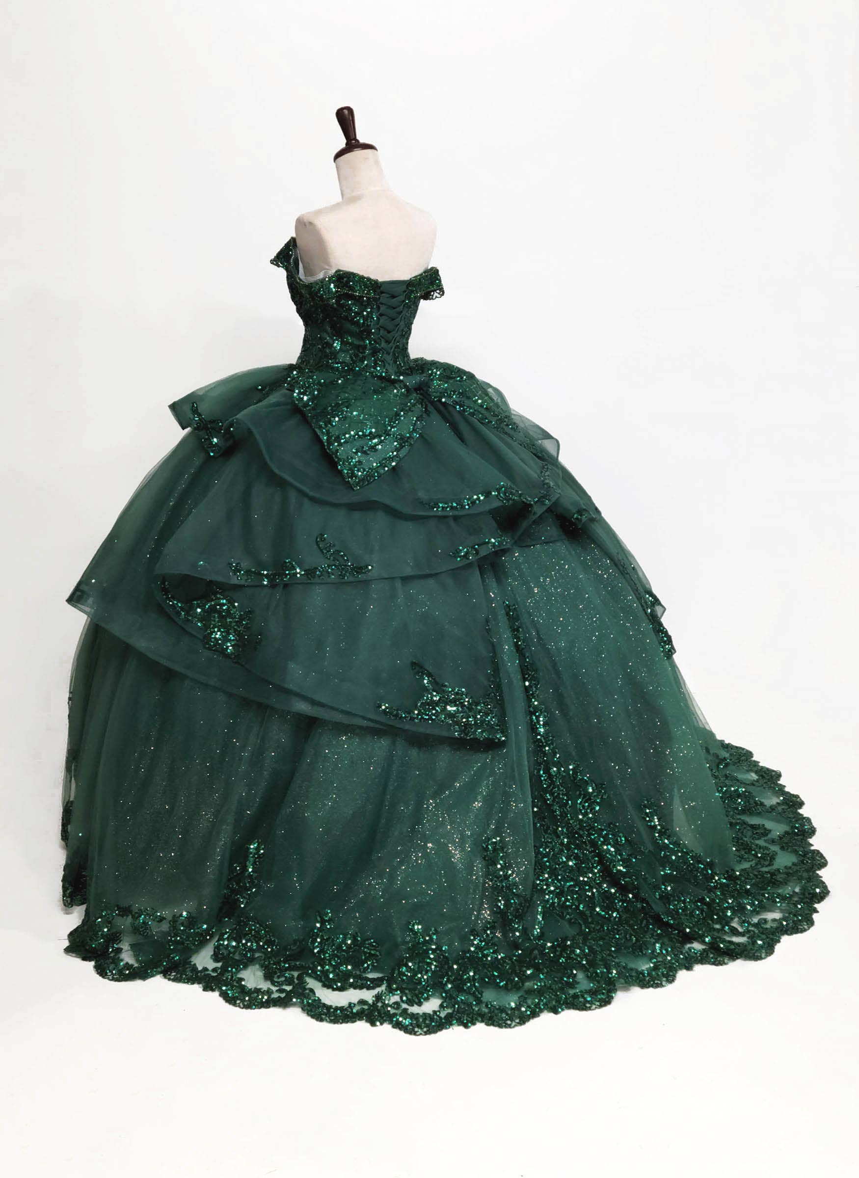 Chicas - Wholesale Dress - Women's - Multilayered Quince Dress With Bow and Sequins CHF306329