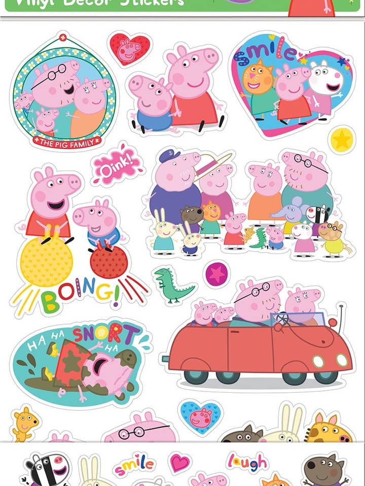 Pegatinas Decorativas de Vinilo de Peppa Pig para venta al por mayor de Paper Projects Ltd