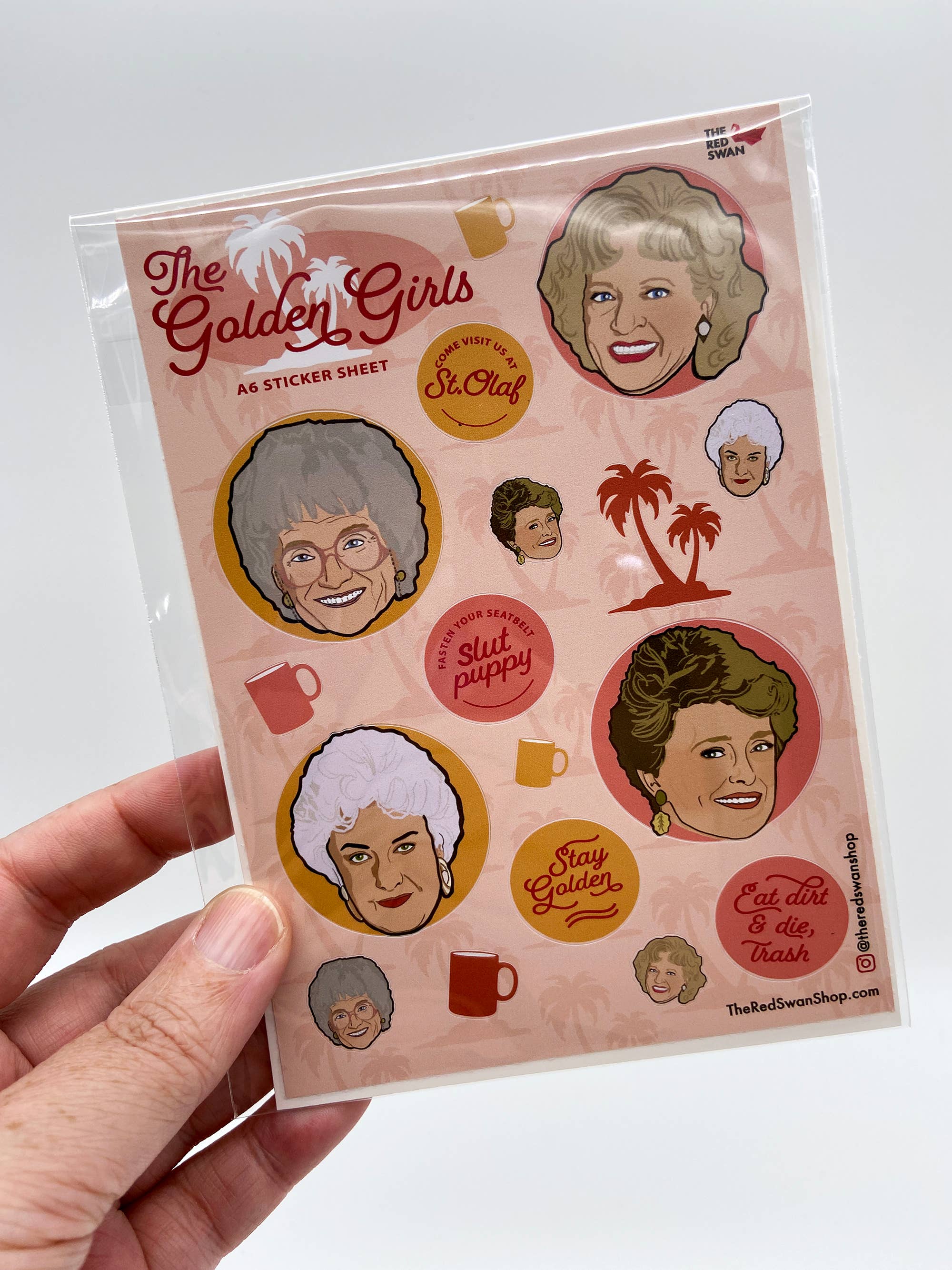 The Red Swan Shop - Wholesale Sticker - Sticker Sheet - The Golden Girls2