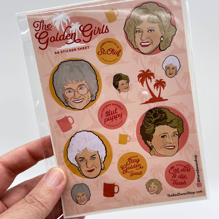 The Red Swan Shop - Wholesale Sticker - Sticker Sheet - The Golden Girls2