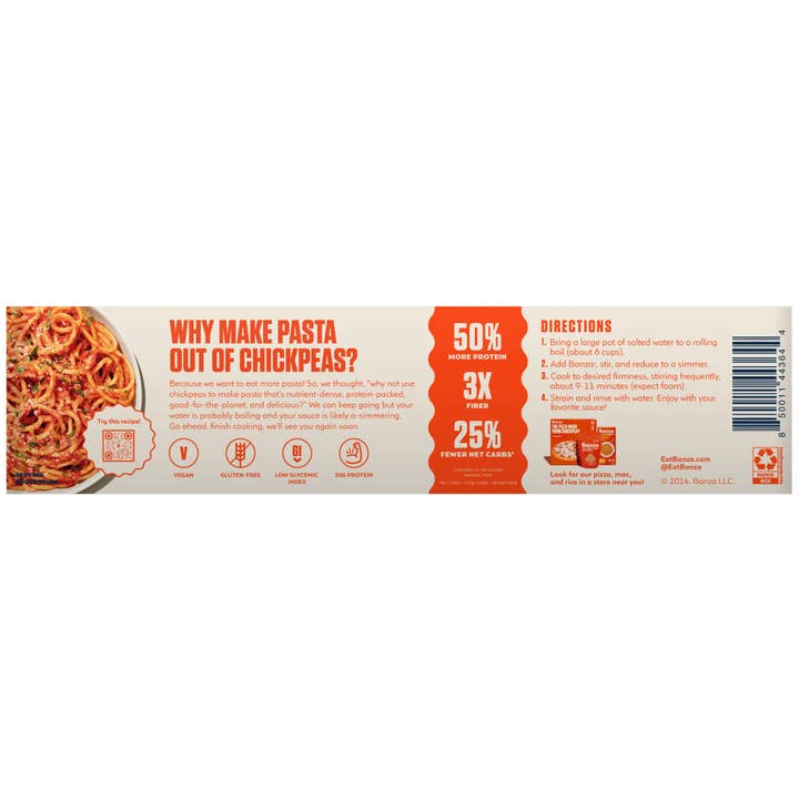 Banza - Wholesale Pasta - Banza Bucatini 12-Pack | High Protein, Lower Carb, GF Pasta