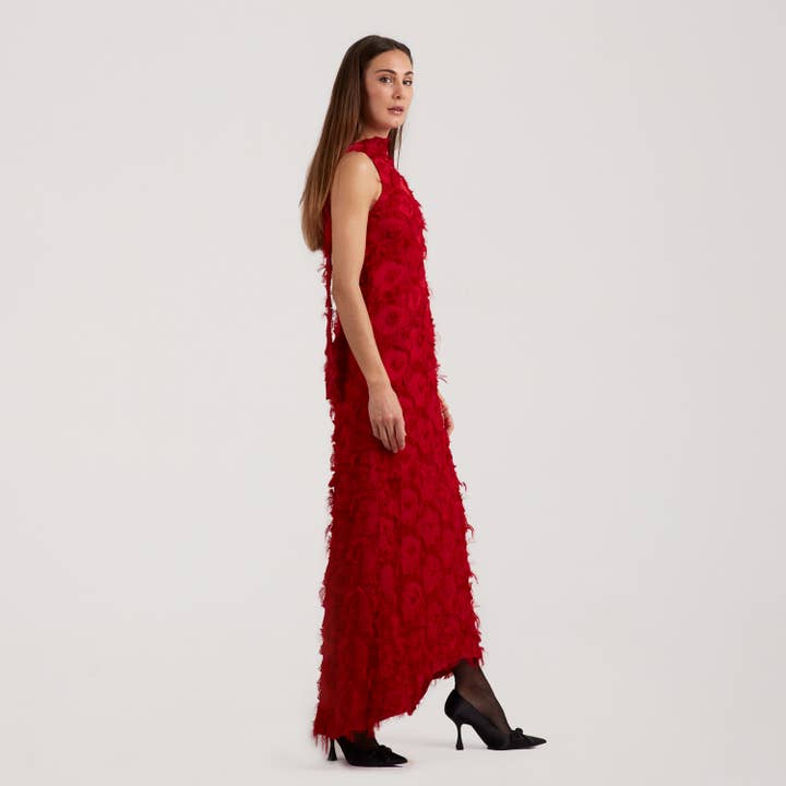 SOHUMAN - Wholesale Dress - Women's - Violet Cocktail Red Dress4