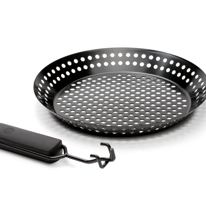 Fox Run Brands - Wholesale Cast Iron Skillet - Outset Grill Skillet with Removable Handle, 12"x19.75"x5.75"