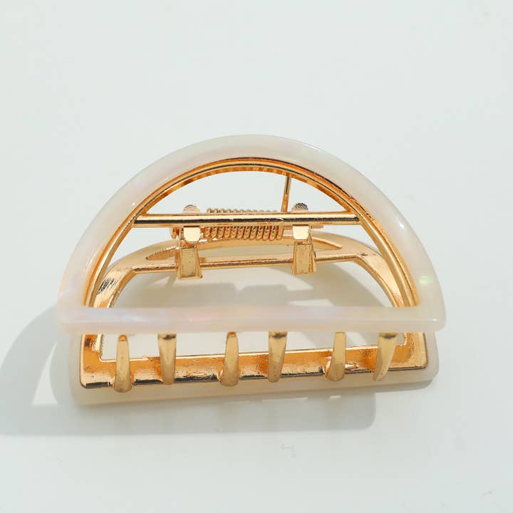 Adorro - Wholesale Hair Clip - Women's - Rosalie Core | Classic Small Half Moon Metal Claw Clip5