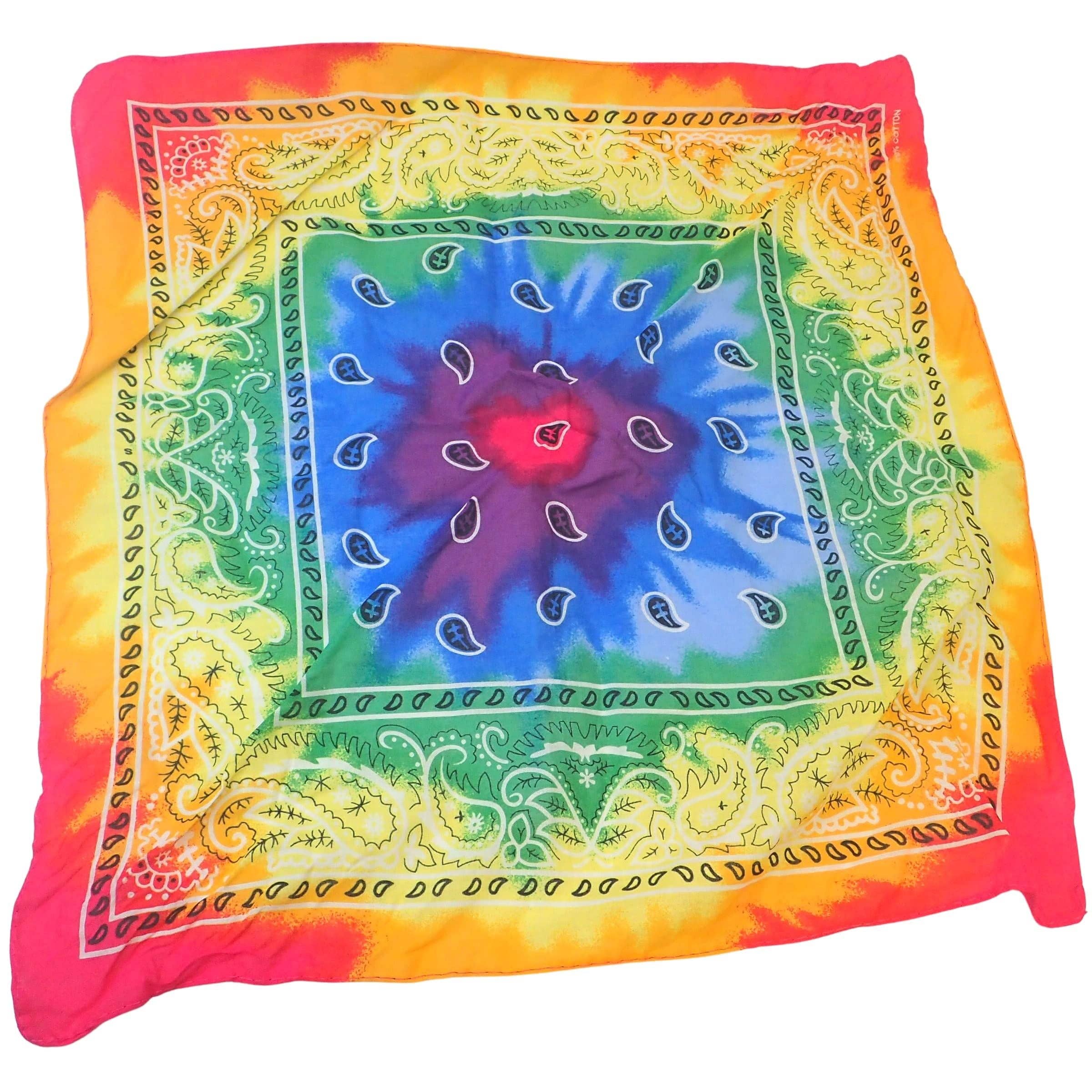 Topkids Accessories – wholesale Scarf – Women's – Hair Bandanas for Women Head Scarf Headbands Ladies Cotton Square Scarves Paisley Floral Camouflage Animal Print Leopard Tiger Neckerchief9