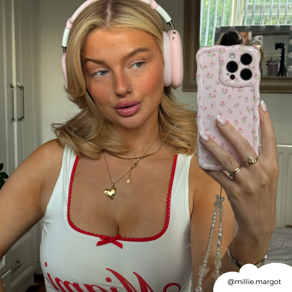 Coconut Lane - Wholesale Phone Case - Women's - Wavy Phone Case - Ditsy Floral Pink4