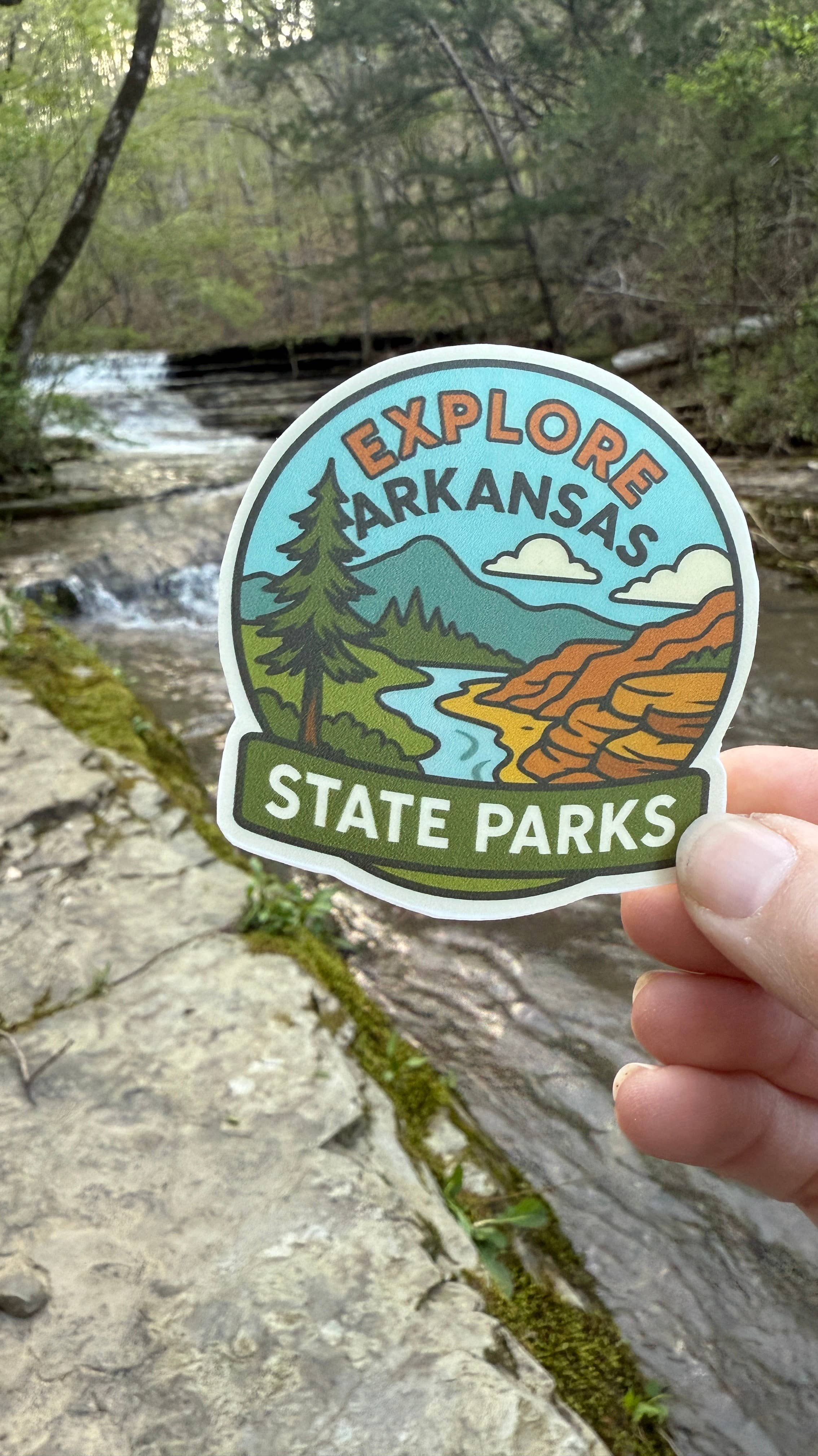 National Parks and Beyond - Wholesale Phone & Laptop Stickers - Arkansas State Parks 3" Vinyl Sticker4