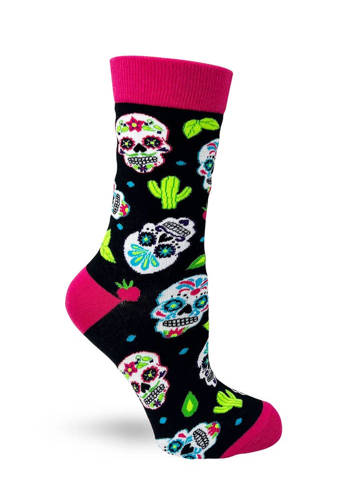 Fabdaz - Wholesale Socks - Women's - Sugar Skull Women's Crew Socks1