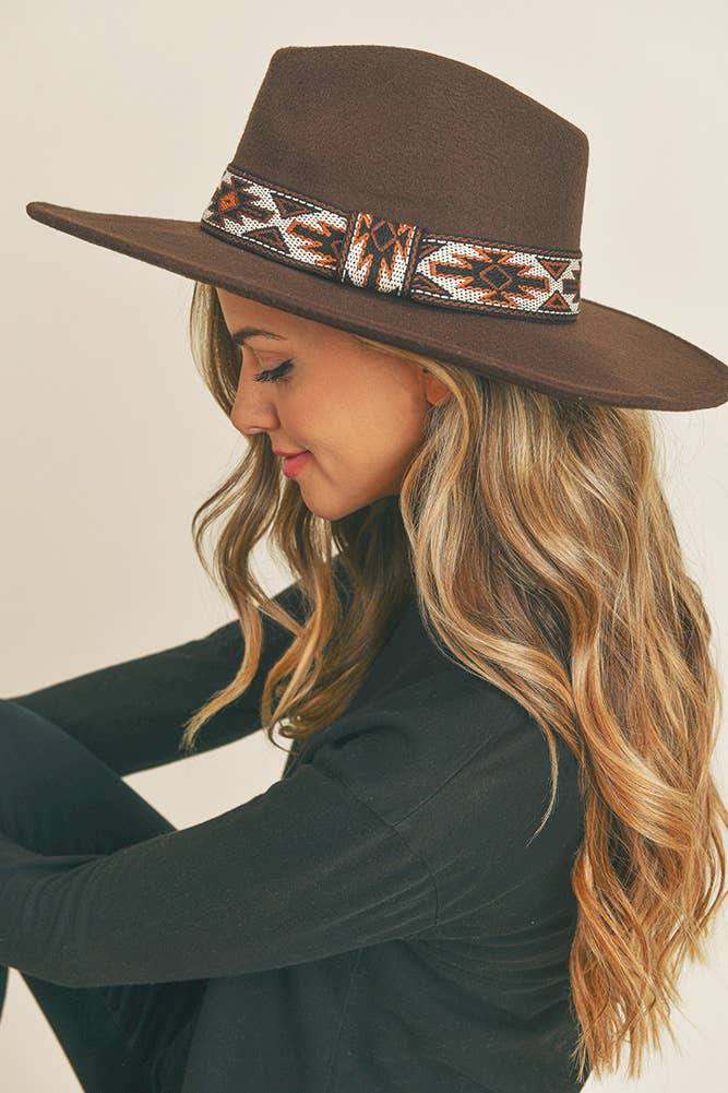 Hana - Wholesale Fedora - Women's - Tribal Band Panama Hat3