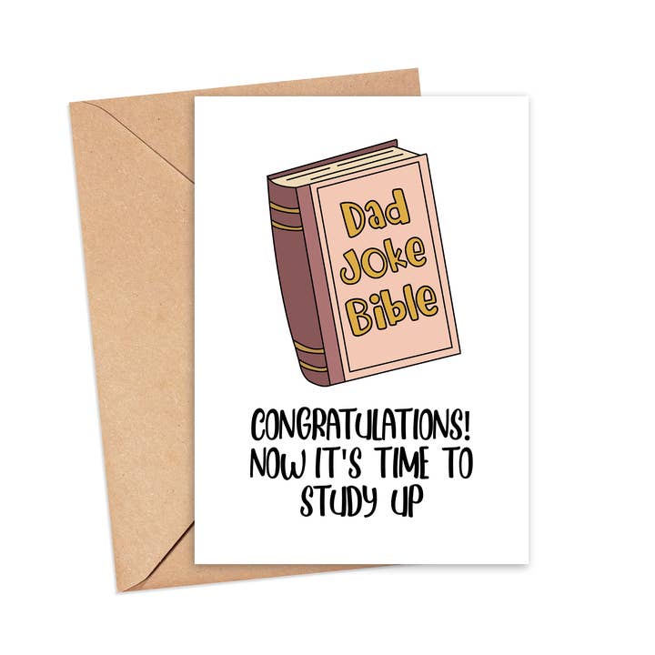 Papa Blague Bible - Carte Nouveau Papa pour la vente par Saucy Avocado