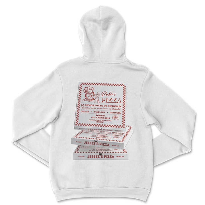 SUDADERA CON CAPUCHA PABLO'S PIZZA BOX para venta al por mayor de JEEEEZ