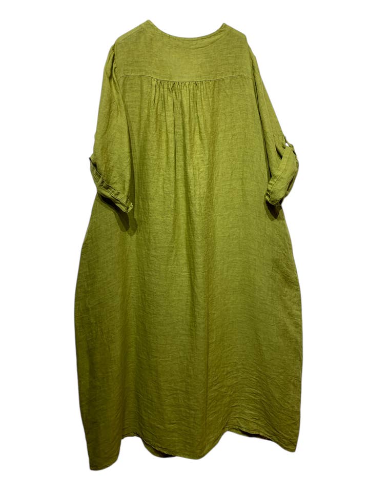 LINEN & COTTON HOUSE - Wholesale Dress - Women's - LINEN DRESS WITH SIDE POCKETS 94127