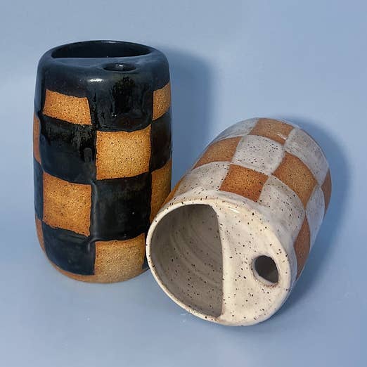 Checkerboard To Go Tumbler for wholesale by Lai Ceramics