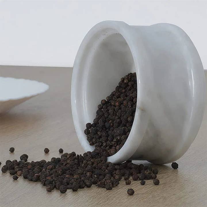 Adorn Marmor - Wholesale Zout-en pepersetje - Handgemaakte marmeren zoutkelder met deksel10