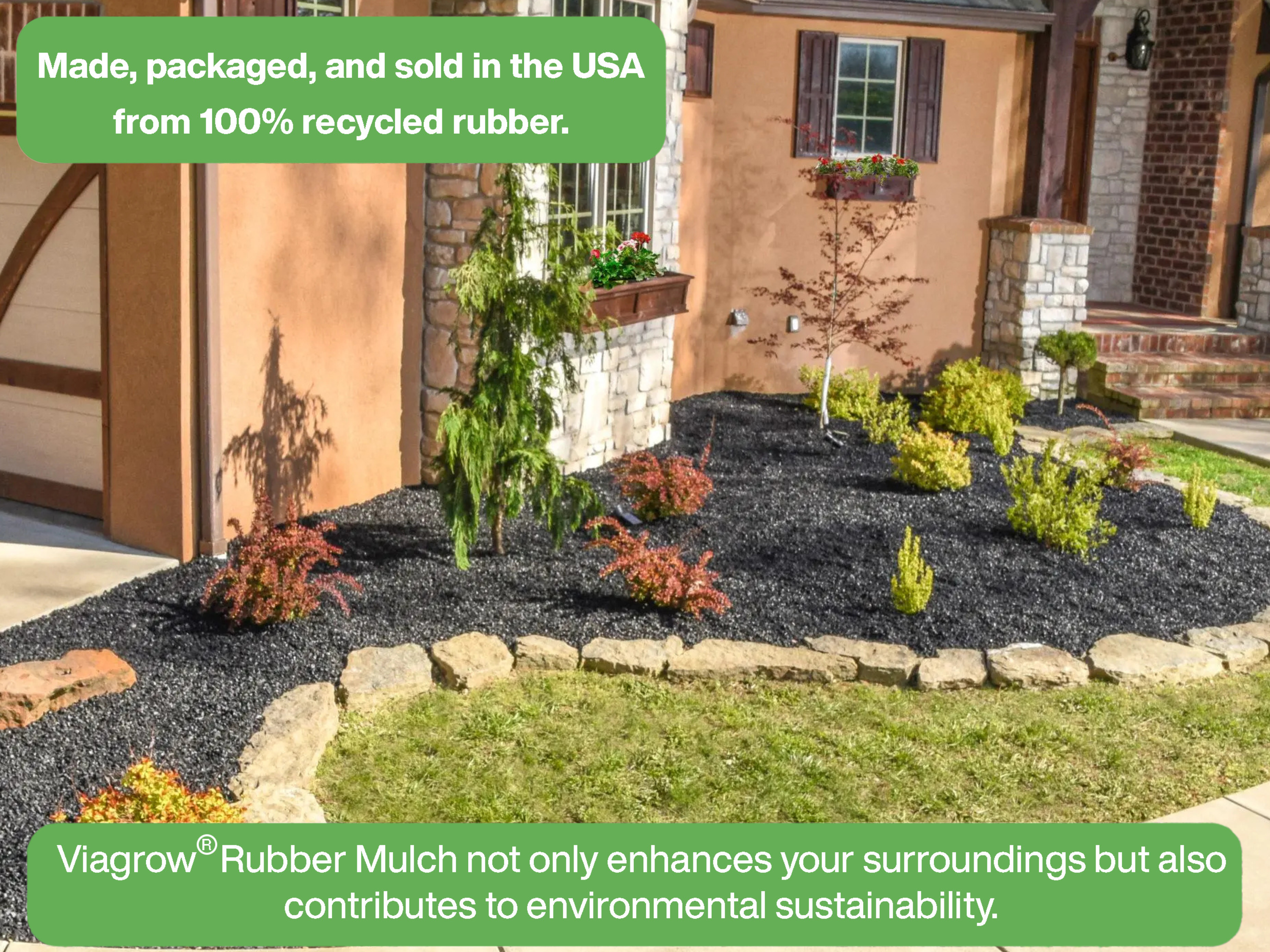 Viagrow - Wholesale Outdoor Ornament/Decor - Silver Rubber Playground & Landscape mulch by Viagrow, 1.5 CF Bag ( 11.2 Gallons / 42.3 Liters)4