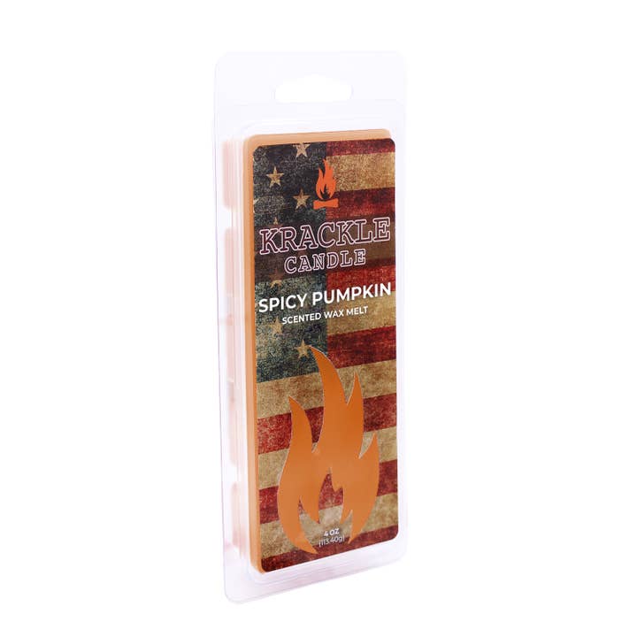 Spicy Pumpkin Candle Bar- 4 oz for wholesale by Krackle Candle
