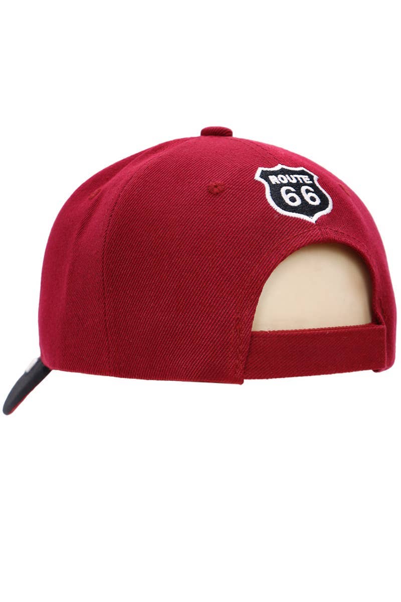 Cap Zone - Wholesale Baseball Cap - Women's - Route 66 The Mother Road Arc Logo Acrylic Baseball Cap19