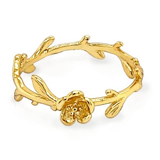 Bague Rose et lierre pour la vente par Aurora Jewels