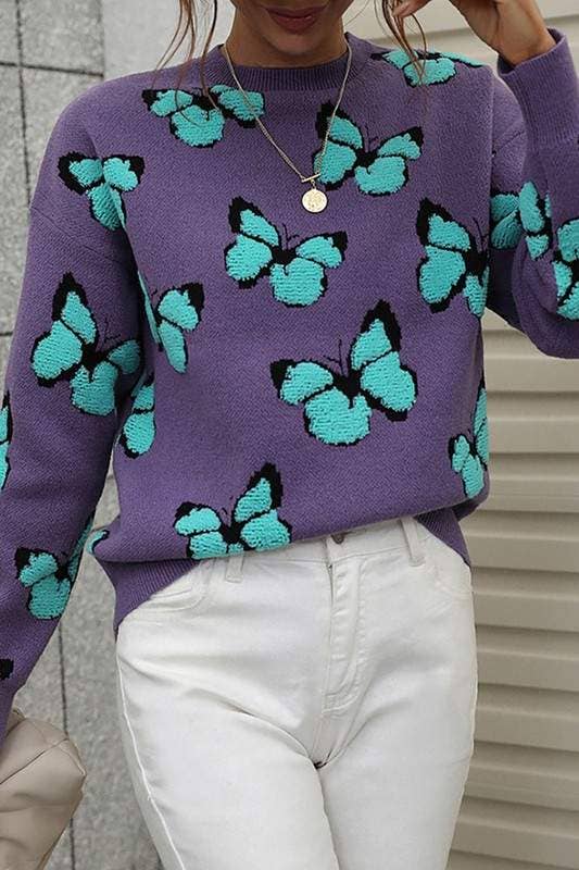 Flarix - Wholesale Knit Sweater - Women's - butterfly knit sweater12