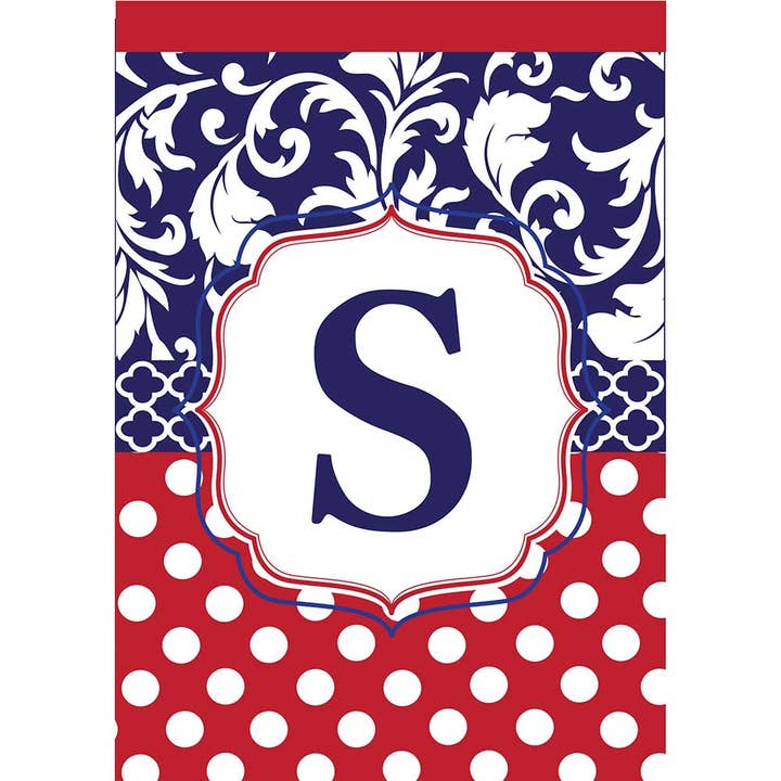 😲 Special Buy!  Garden - Monogram "S" Red, White & Blue for wholesale by Magnolia