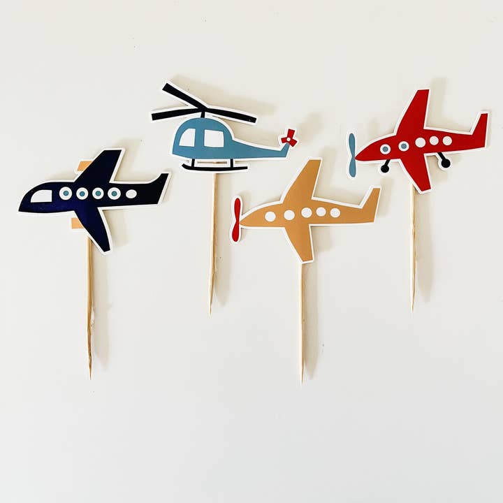 Josi James - Wholesale Cake/Cupcake Topper - Airplane Cupcake Toppers