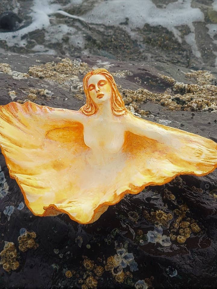 Ocean Treasure Bowl – Shell Inspired Decorative Bowl | Spiritual Coastal Art for wholesale by Shaping Spirit