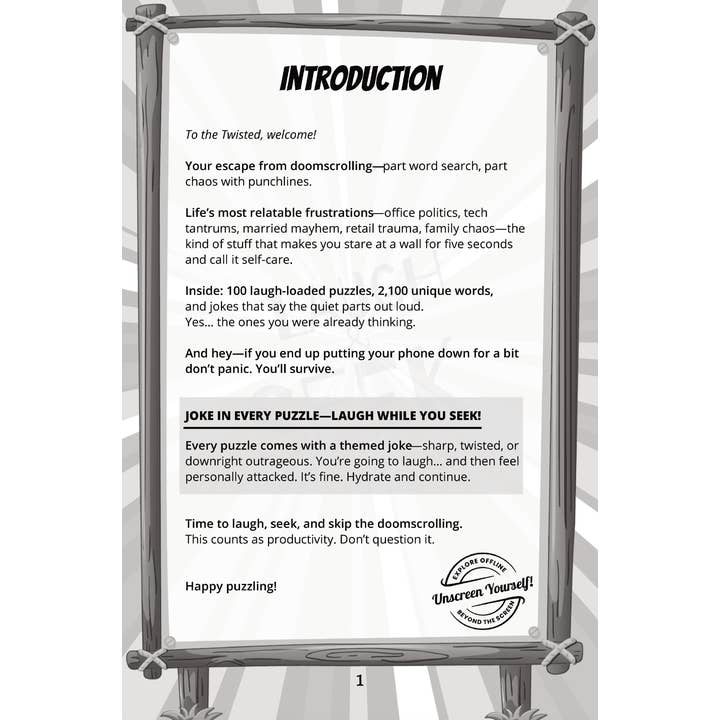 Unscreen Yourself! - Wholesale Puzzle - Adult - Laugh & Seek – Funny Word Search Puzzles & Puns6