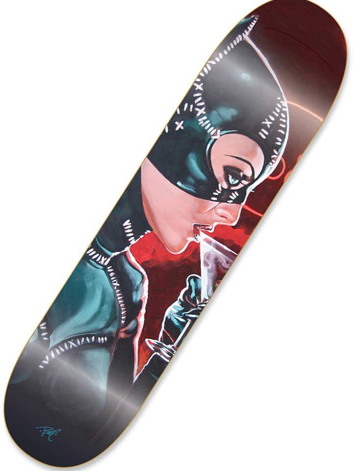 Kitty Cocktail - Skate Deck for wholesale by Black Market Art