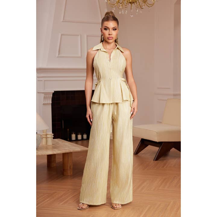 Ensfarvet matchende buksesæt for engroshandel hos Chicways