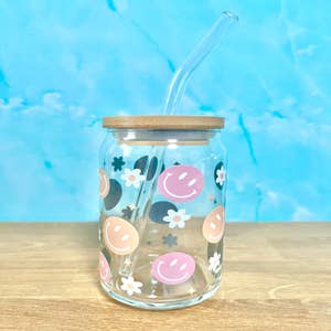 Smiley Face Glass Cup – Mindful Supply