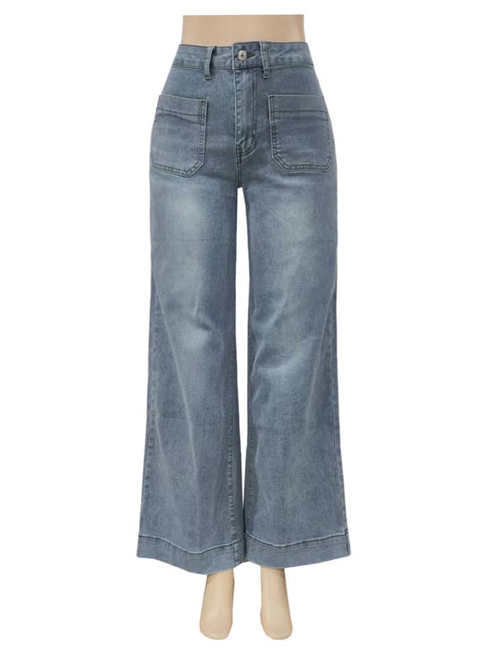 Rosa Clothing - Wholesale Jeans - Women's - Vintage High Rise Wide-Leg Jeans