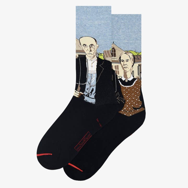 Blue Grant Wood - American Gothic for wholesale on Faire