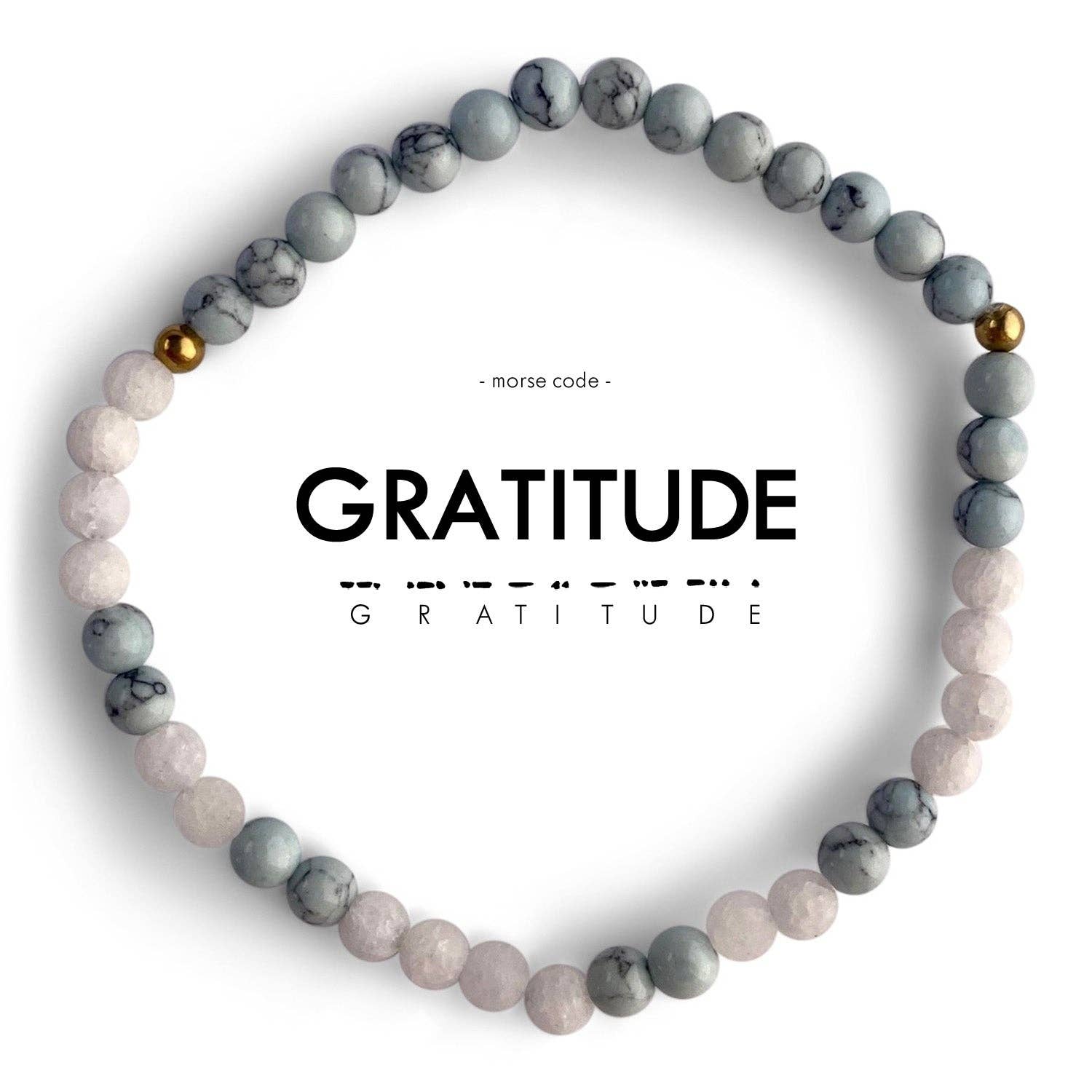 ETHICGOODS - Wholesale Beaded Bracelet - Morse Code Bracelet | GRATITUDE1