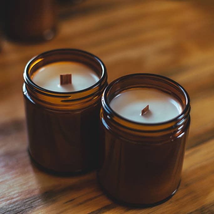 Tiny Kitchen Candle Co. - Wholesale Jar/Filled Candle - Hoboken Joe Wood Wick Candle- 8 oz.