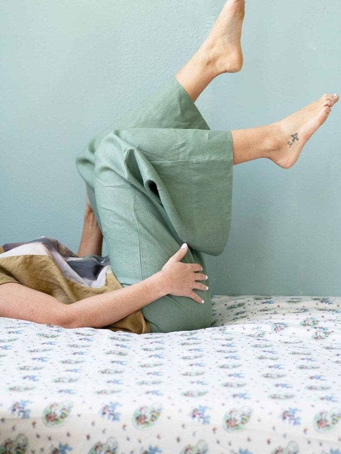 Lazybones - Wholesale Pants – Women's - Ollie Pant Mineral Green *linen