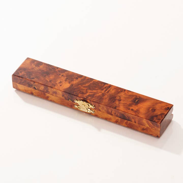 Wood Burl Pencil Case - 1 & 2 Pen Slots for wholesale by Yemma Goods