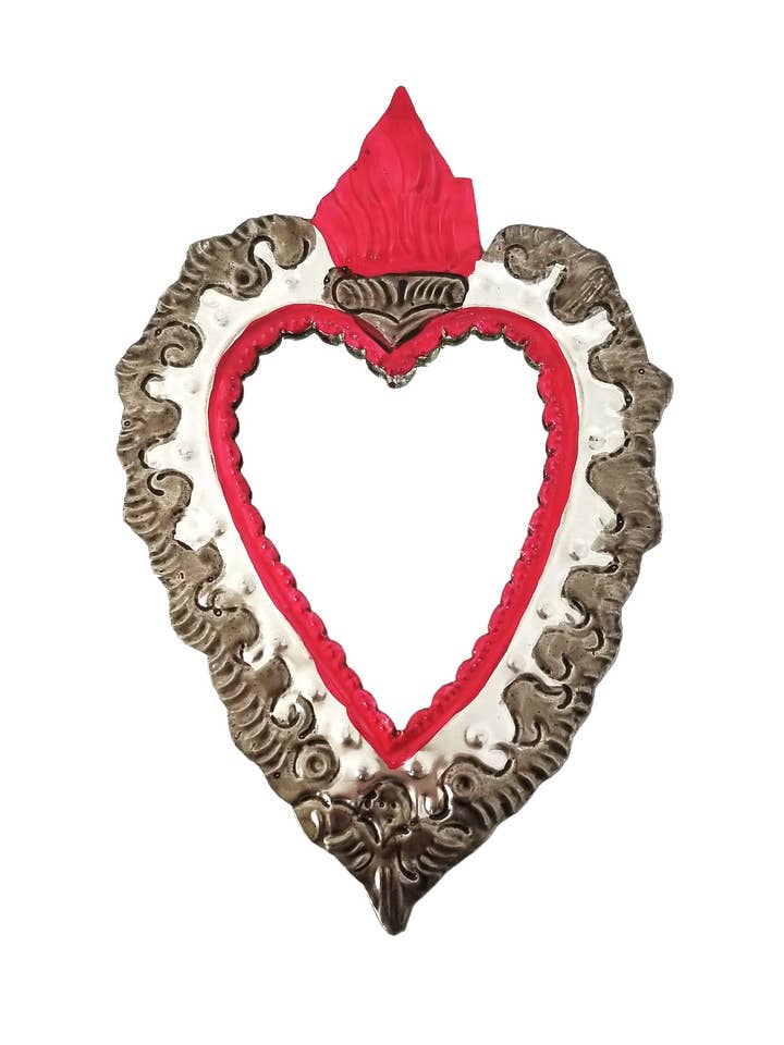 Classic Red Tin Heart with Mirror for wholesale by Sedona Spirit