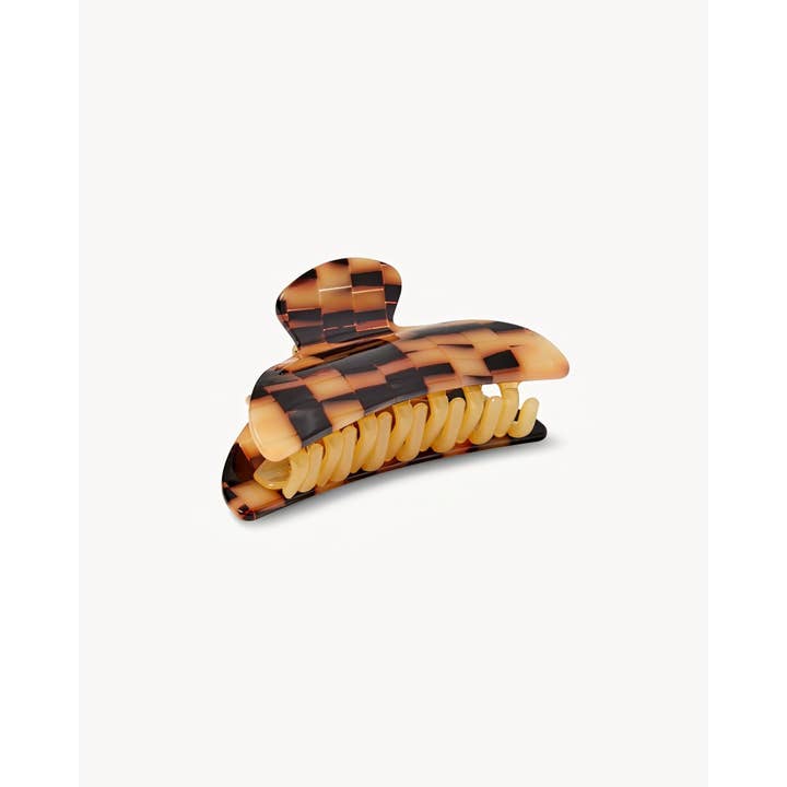 MACHETE – Engroshandel Hårspænde - Dame – Midi Heirloom Claw i Blond Checker2