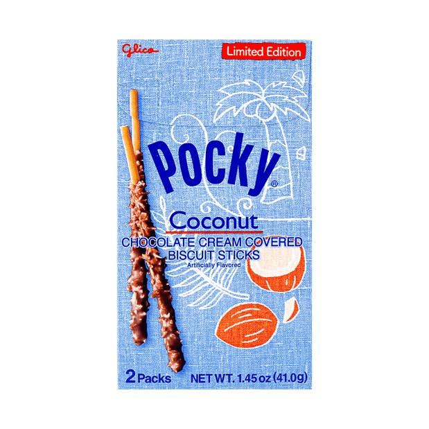 GLICO Coconut Chocolate Pocky Cookie Sticks 2 pcs for wholesale by Scale Distribution